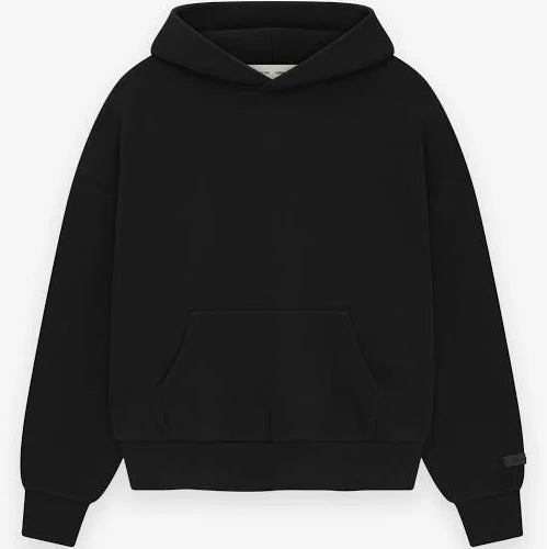 Black Essentials Classic Hoodie - Chest Graphic